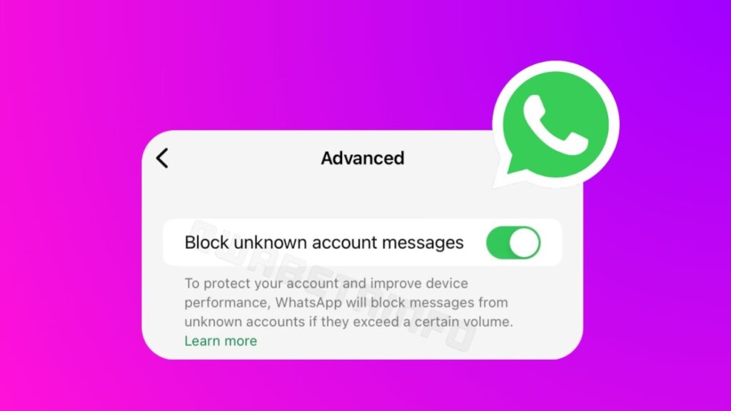 What is WhatsApp block messages from unknown accounts security feature?