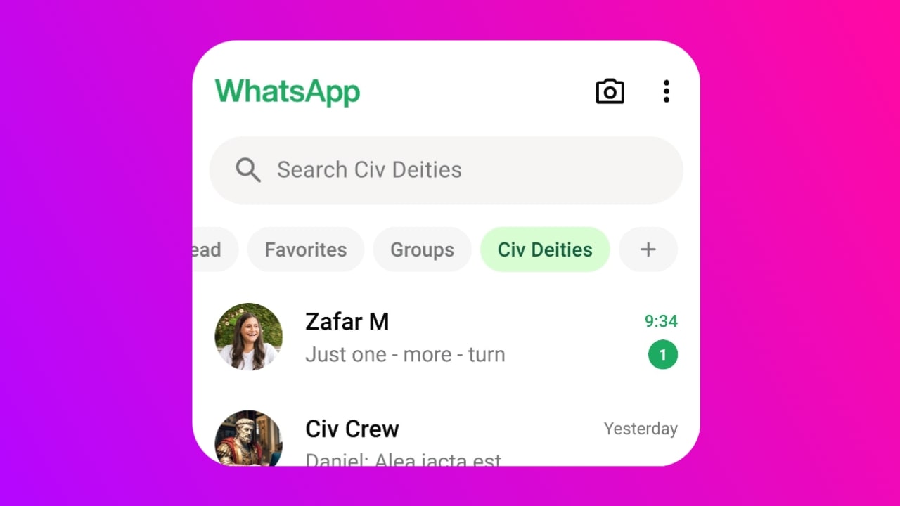 New Interface for Managing Chat Lists on WhatsApp