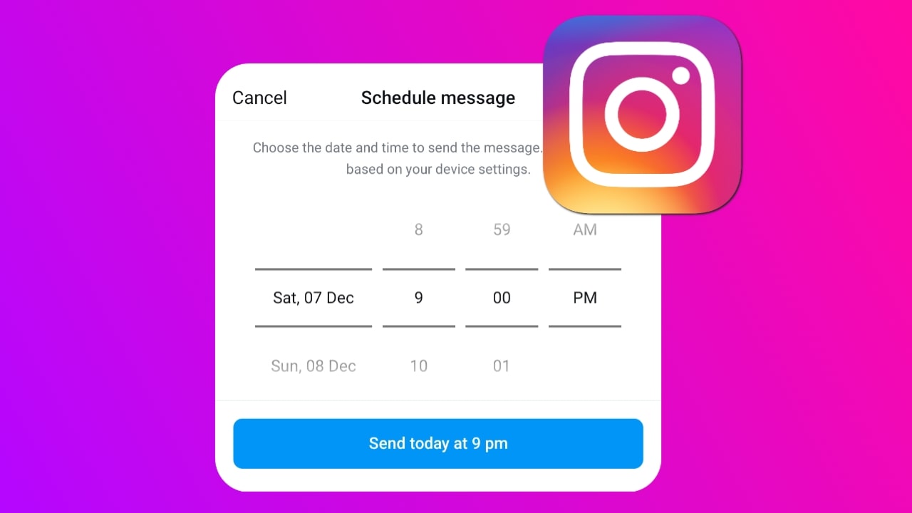 Meta Instagram releases schedule message feature